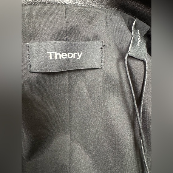 Theory Black Leather Jacket - Picture 2 of 10